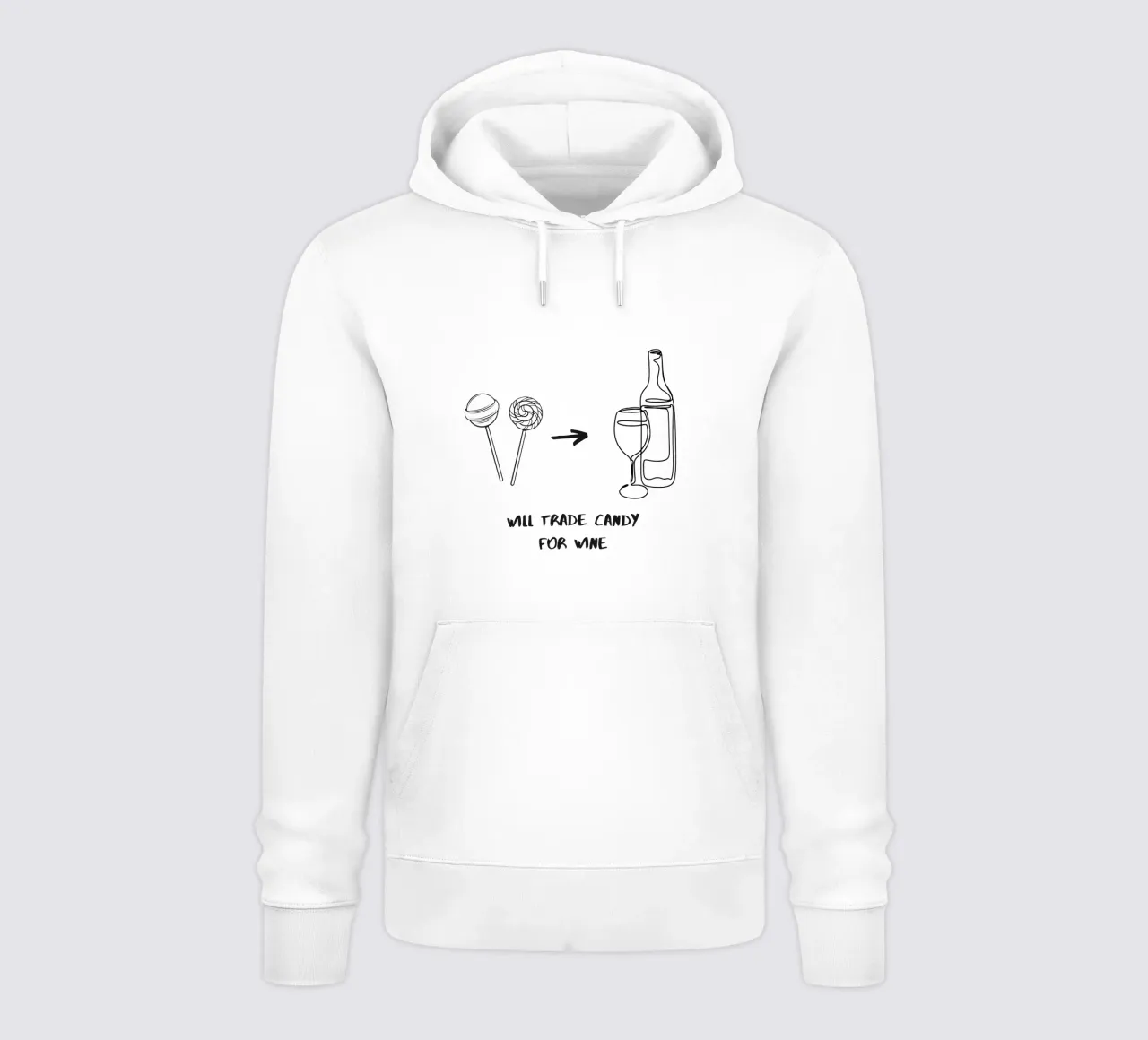 CANDY FOR WINE felpa con cappuccio da Einfach Uebel