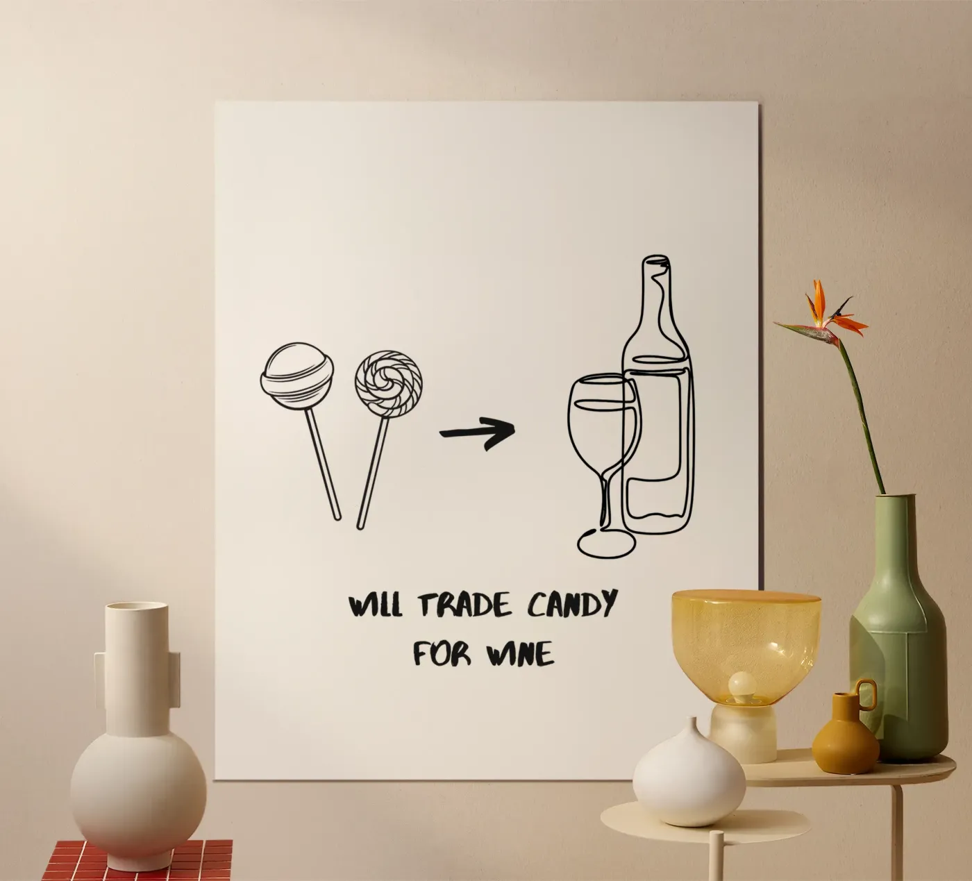 CANDY FOR WINE poster by SMRT STUDIO
