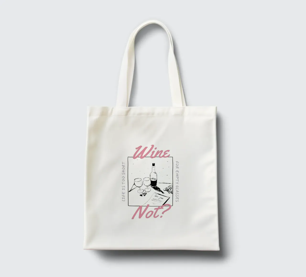 WINE NOT? borsa in juta da Einfach Uebel