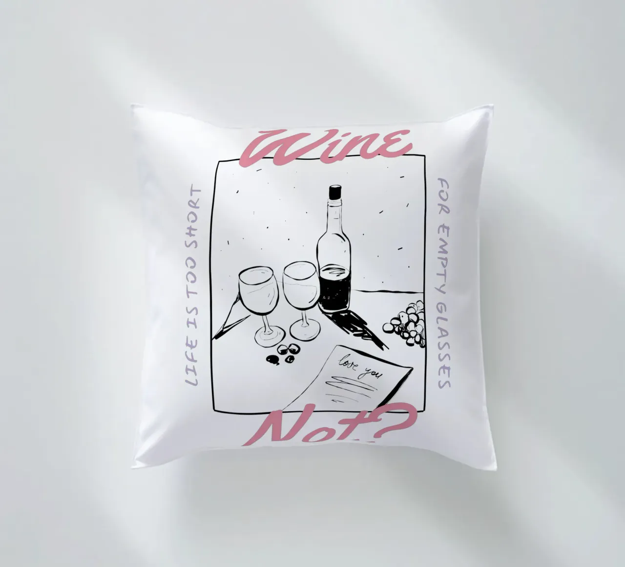 WINE NOT? cuscino da Einfach Uebel