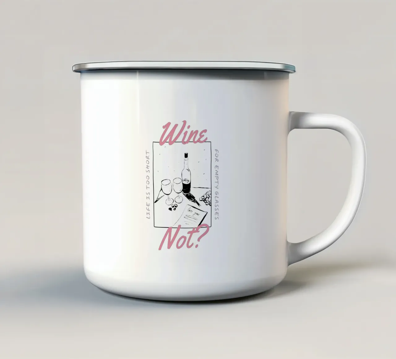WINE NOT? tazza in smalto da Einfach Uebel