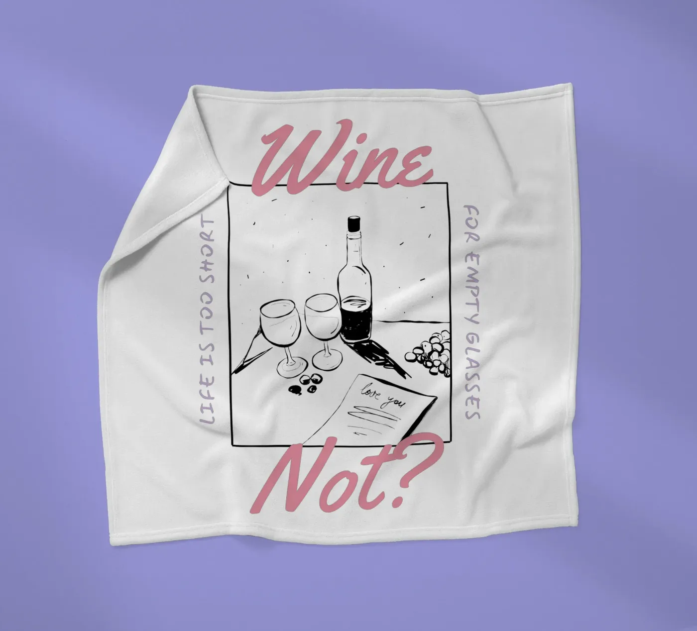 WINE NOT? Fleecedecke von THE WINE CLUB