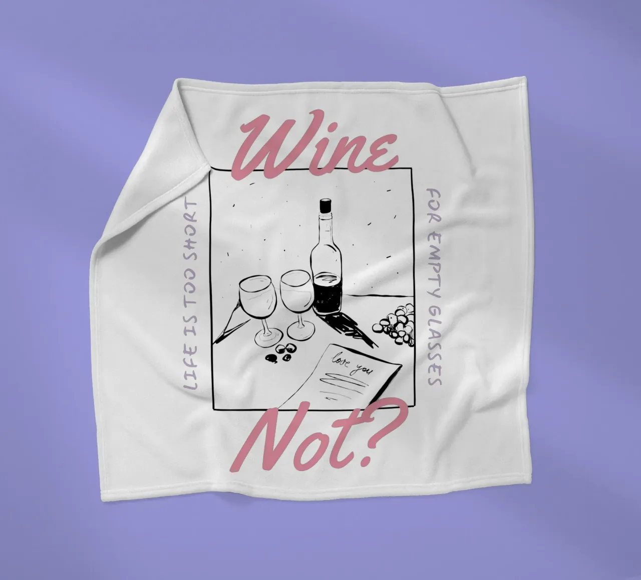 WINE NOT? coperta in pile da Einfach Uebel
