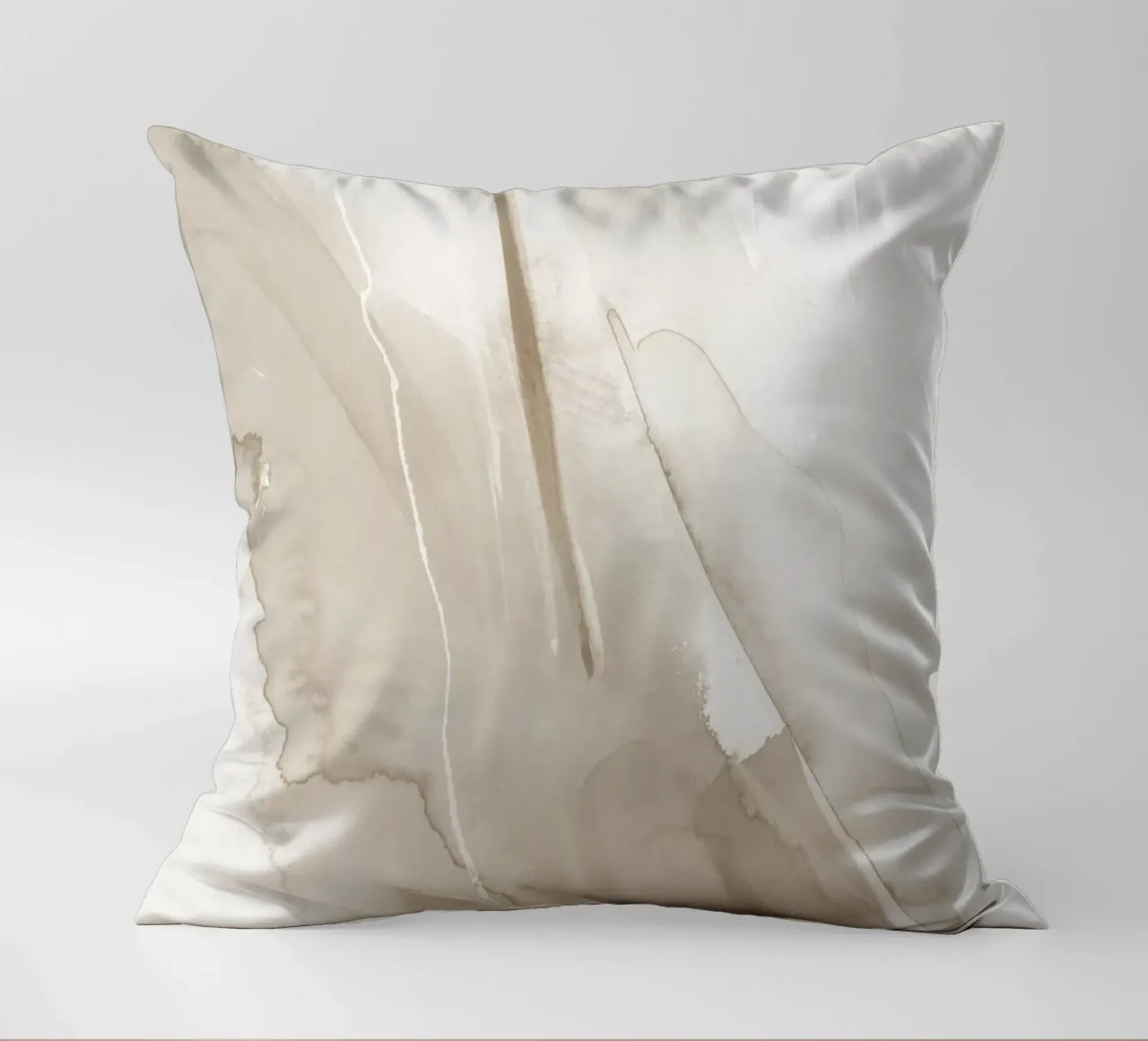 Brush strokes beige tones 1 kussen van NouveauPrints