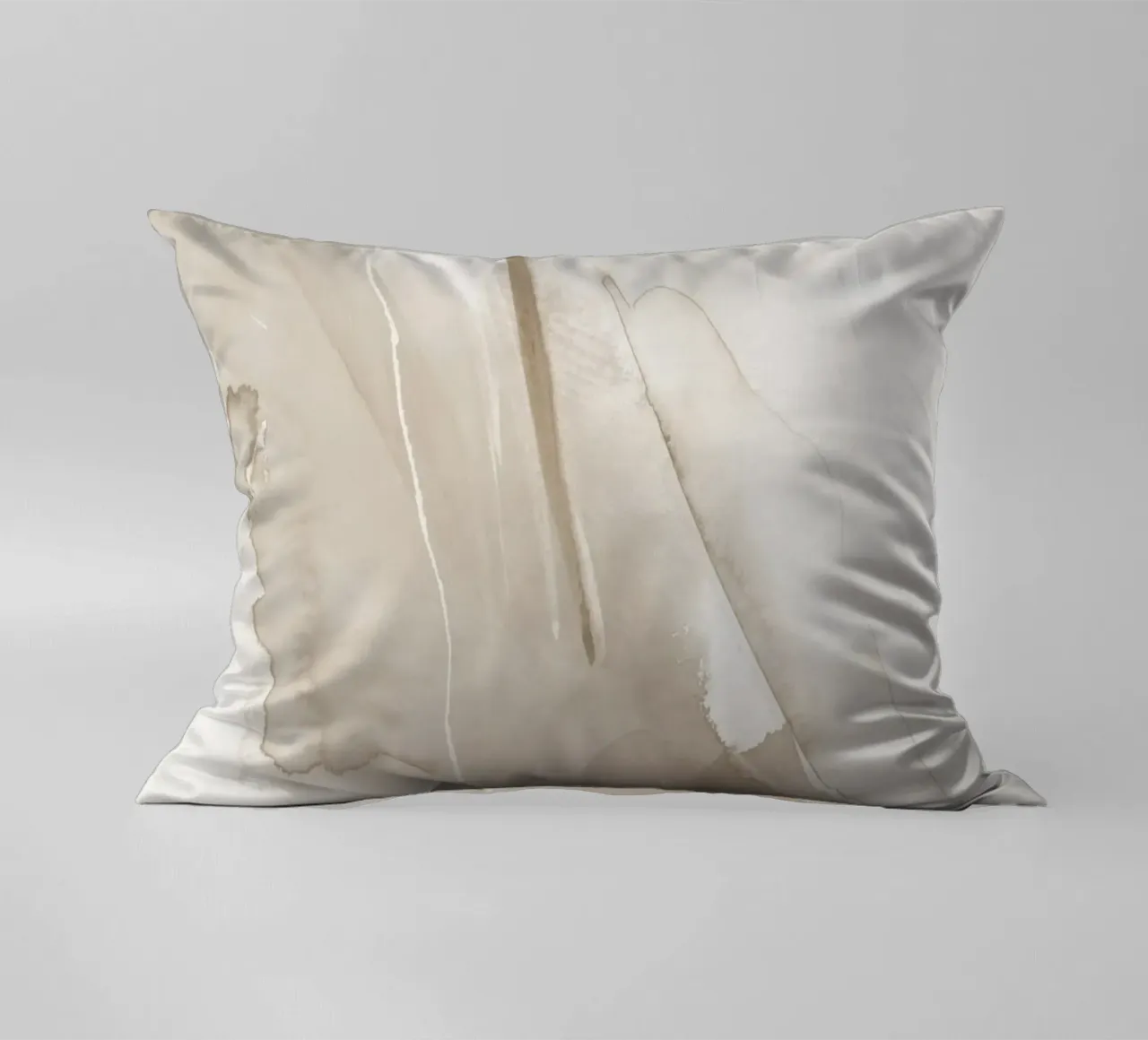 Brush strokes beige tones 1 kussen van NouveauPrints