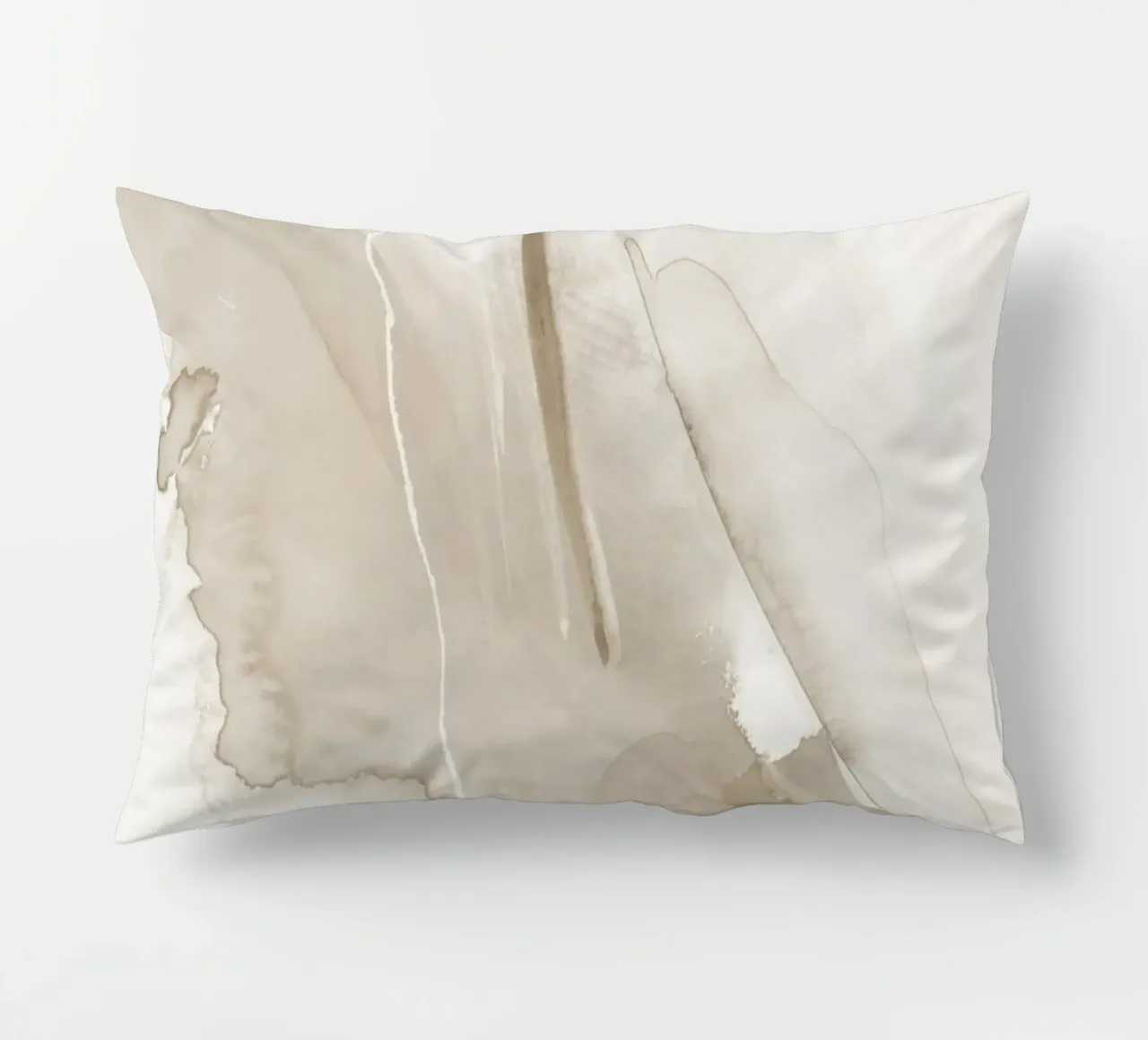 Brush strokes beige tones 1 kussen van NouveauPrints