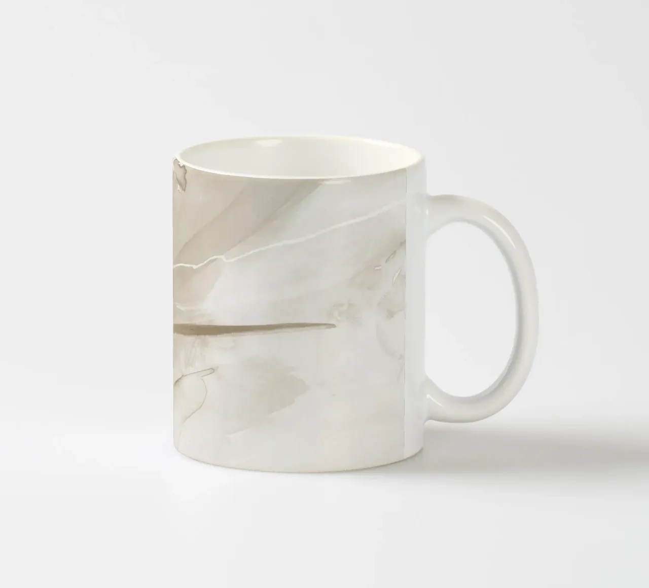Pennellate di beige 1 tazza in ceramica da NouveauPrints