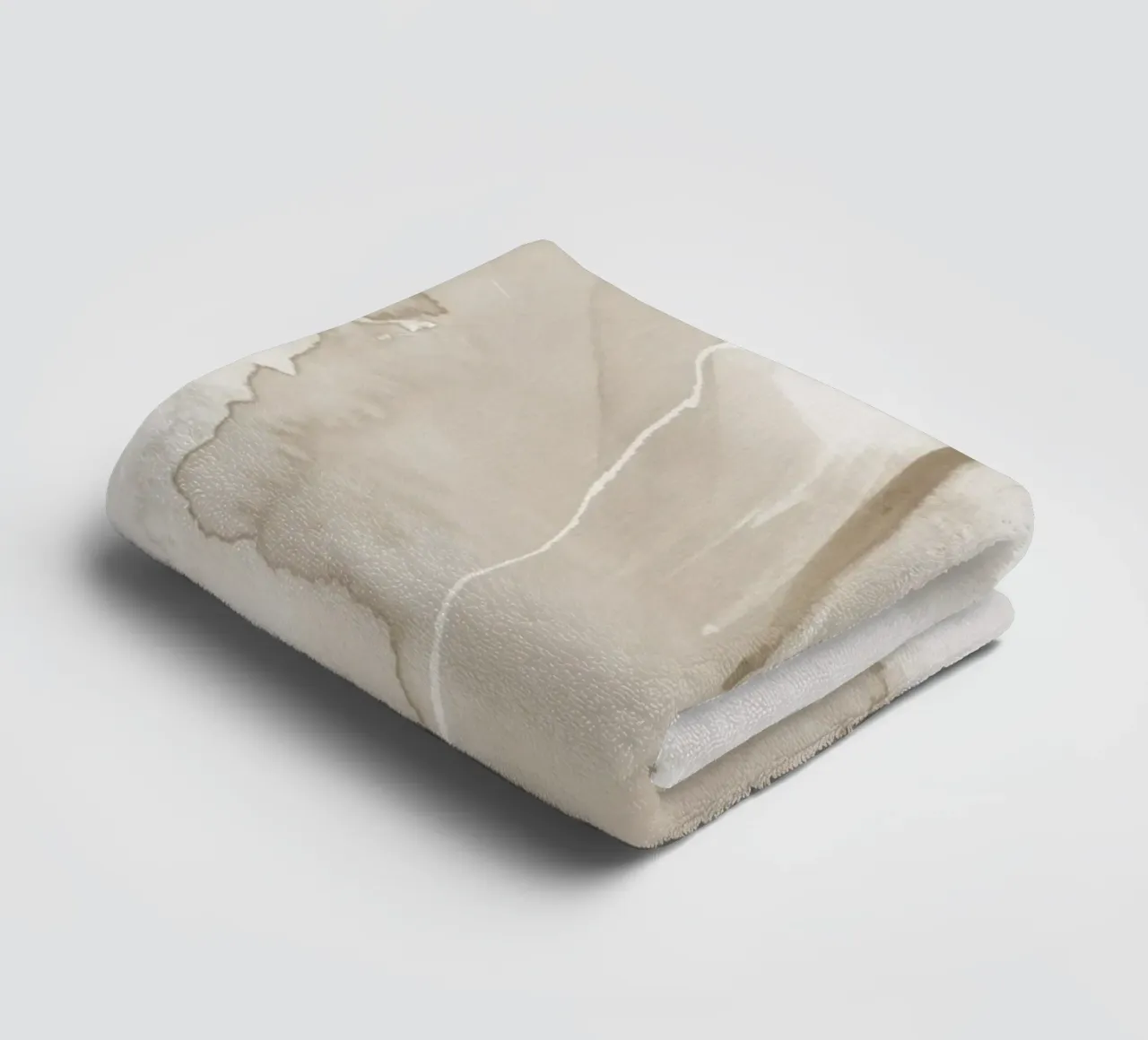 Pennellate di beige 1 asciugamano da bagno da NouveauPrints