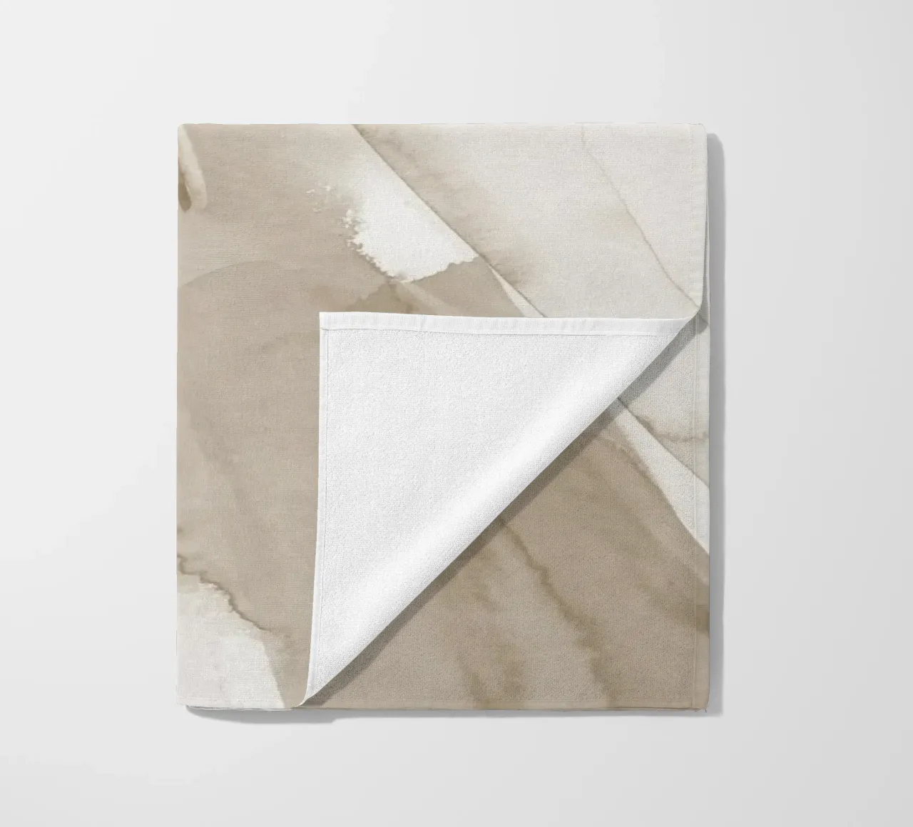 Pennellate di beige 1 telo mare da NouveauPrints