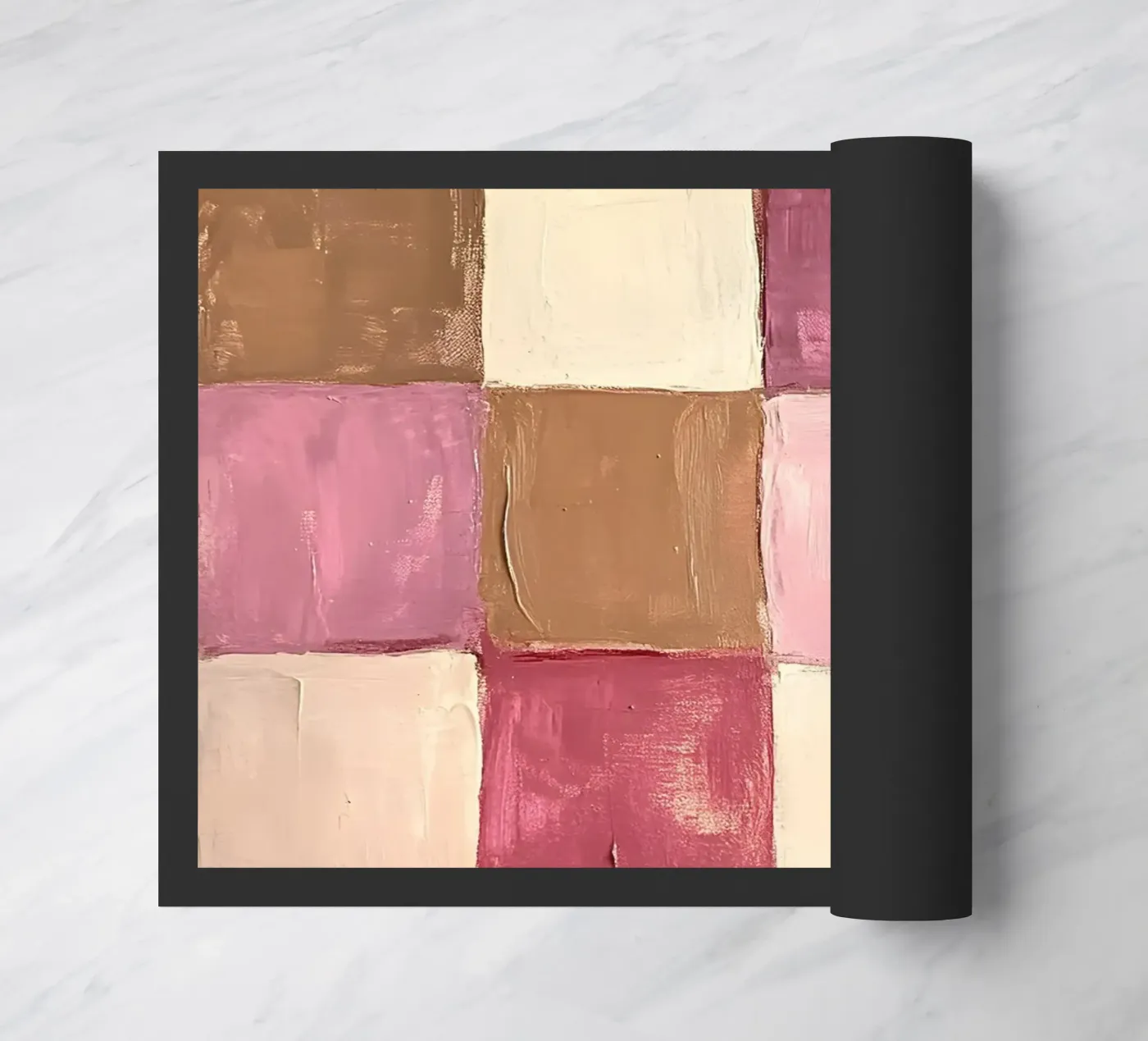 Pink Checks doormat by Gypsy Galleria