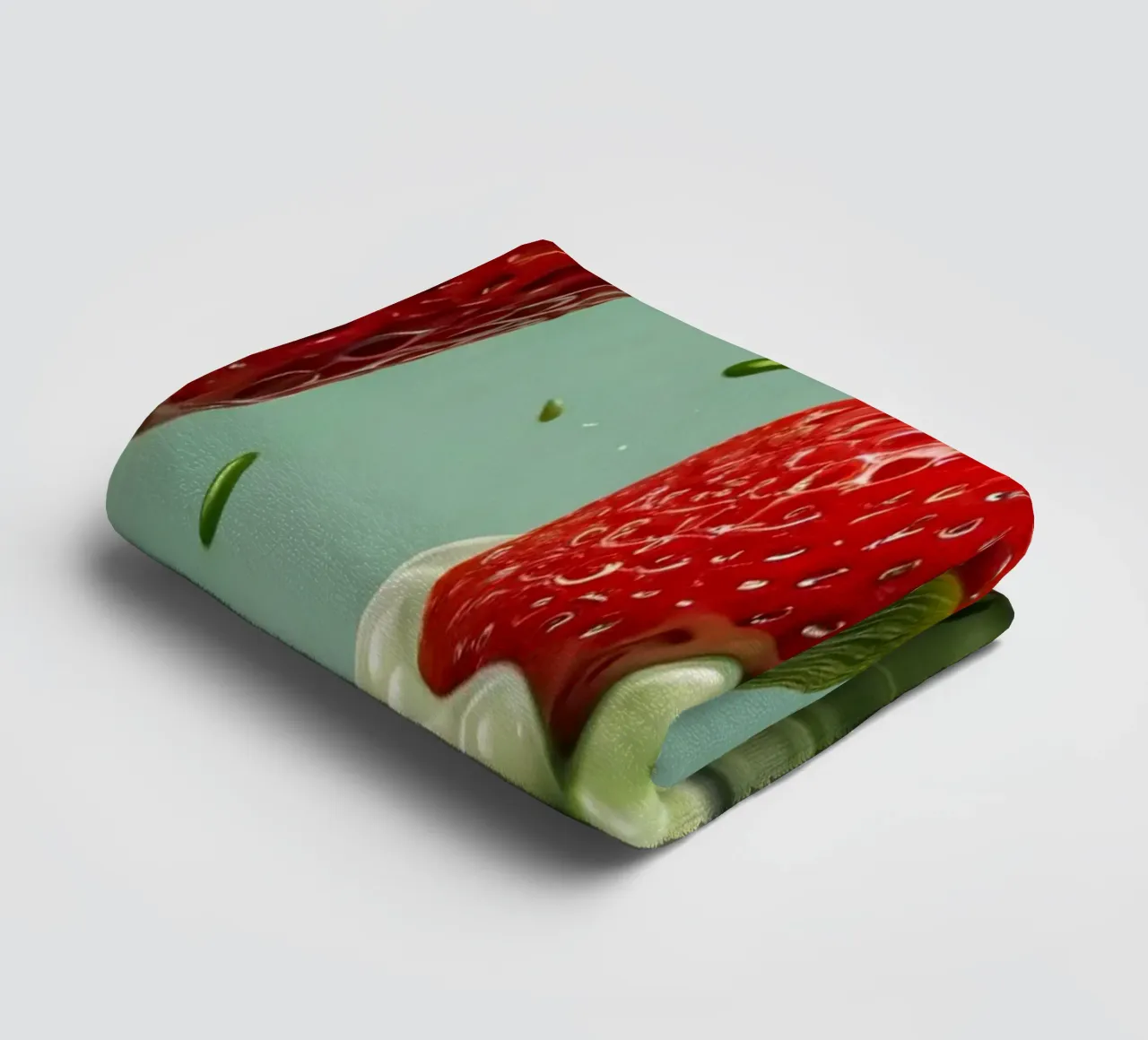 Frullato fresco di fragola e menta servito in un bicchiere classico asciugamano da bagno da DesignDoodle