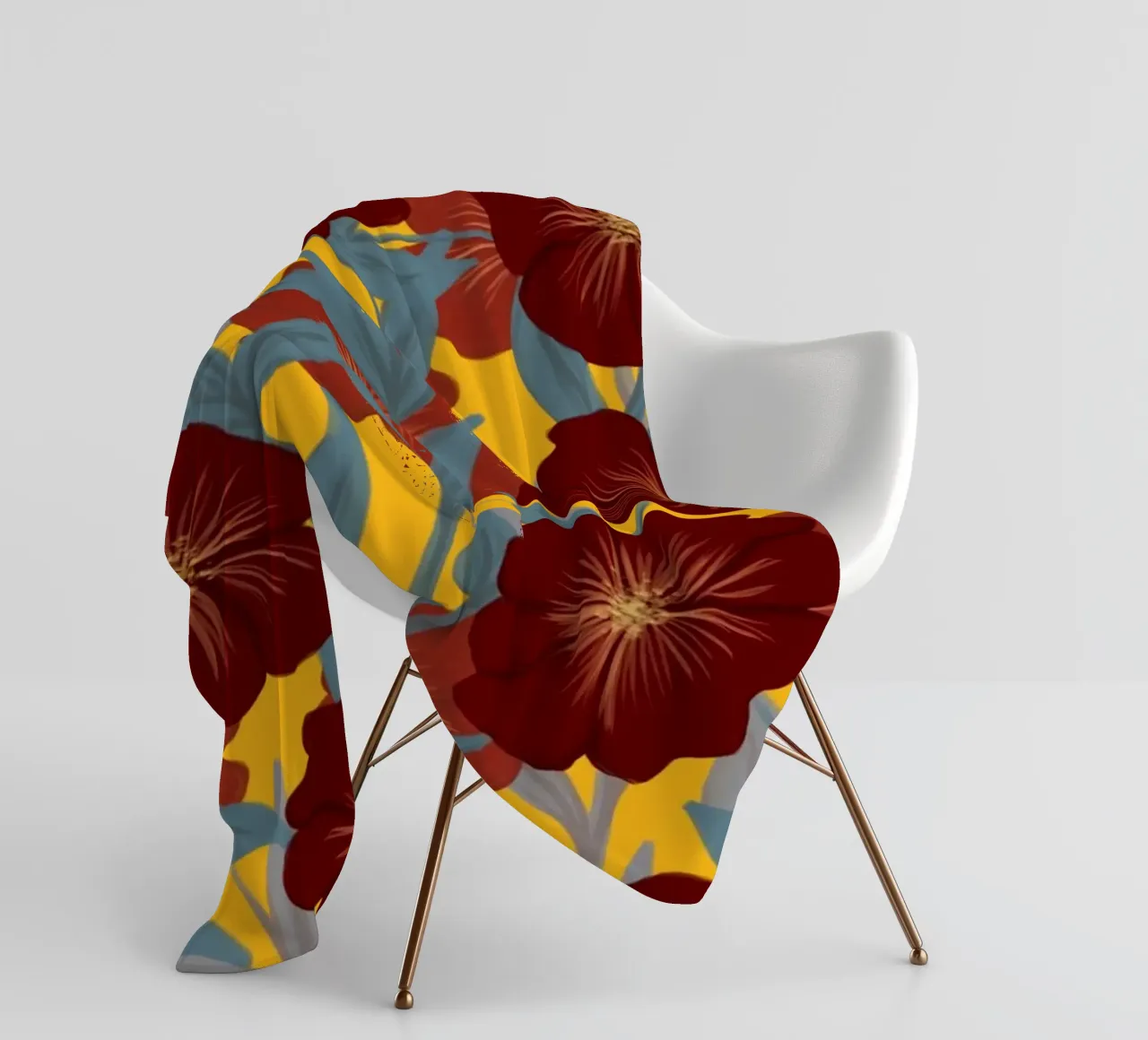 Bold Bloom coperta in pile da designdn
