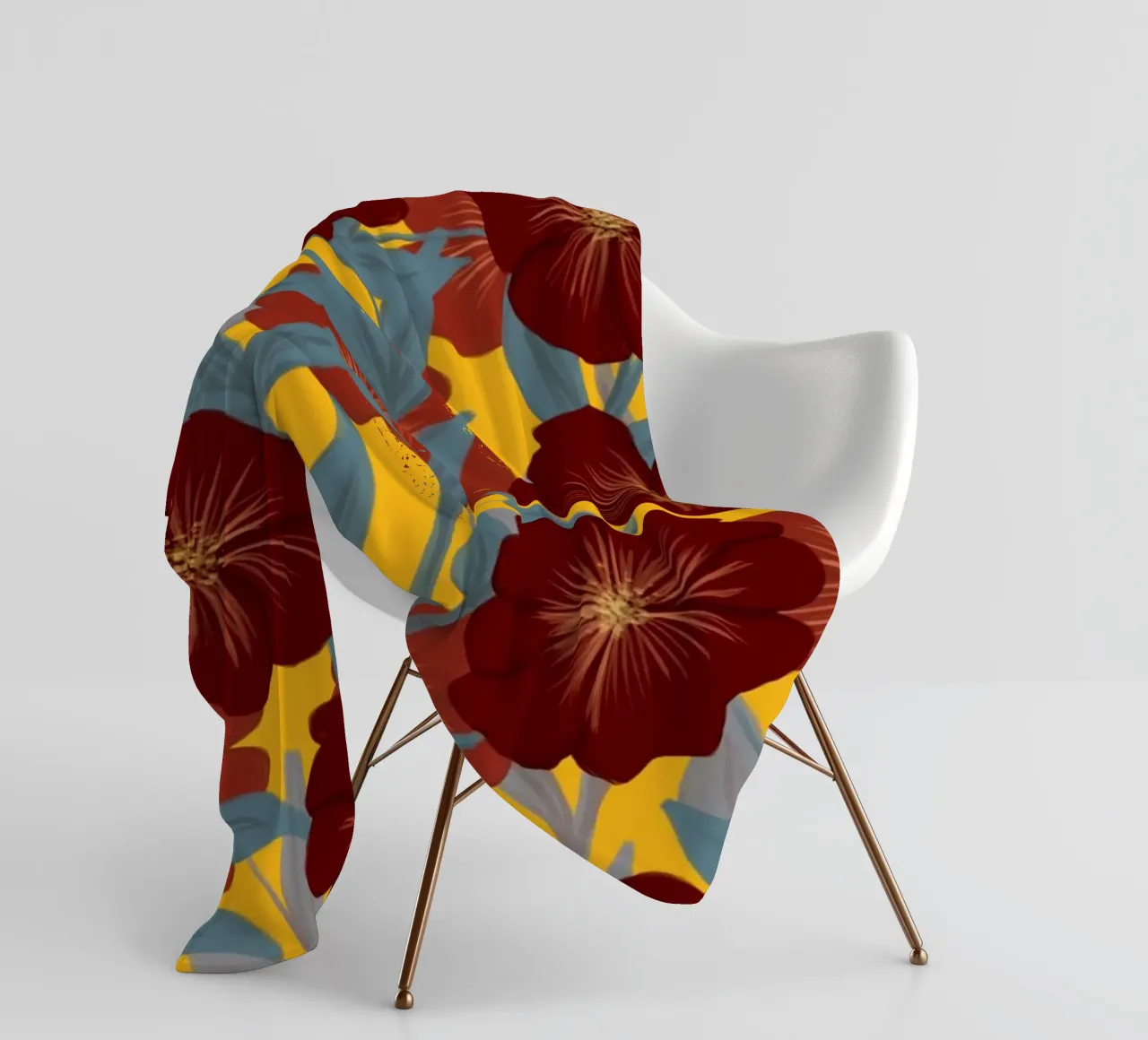 Bold Bloom coperta in pile da designdn