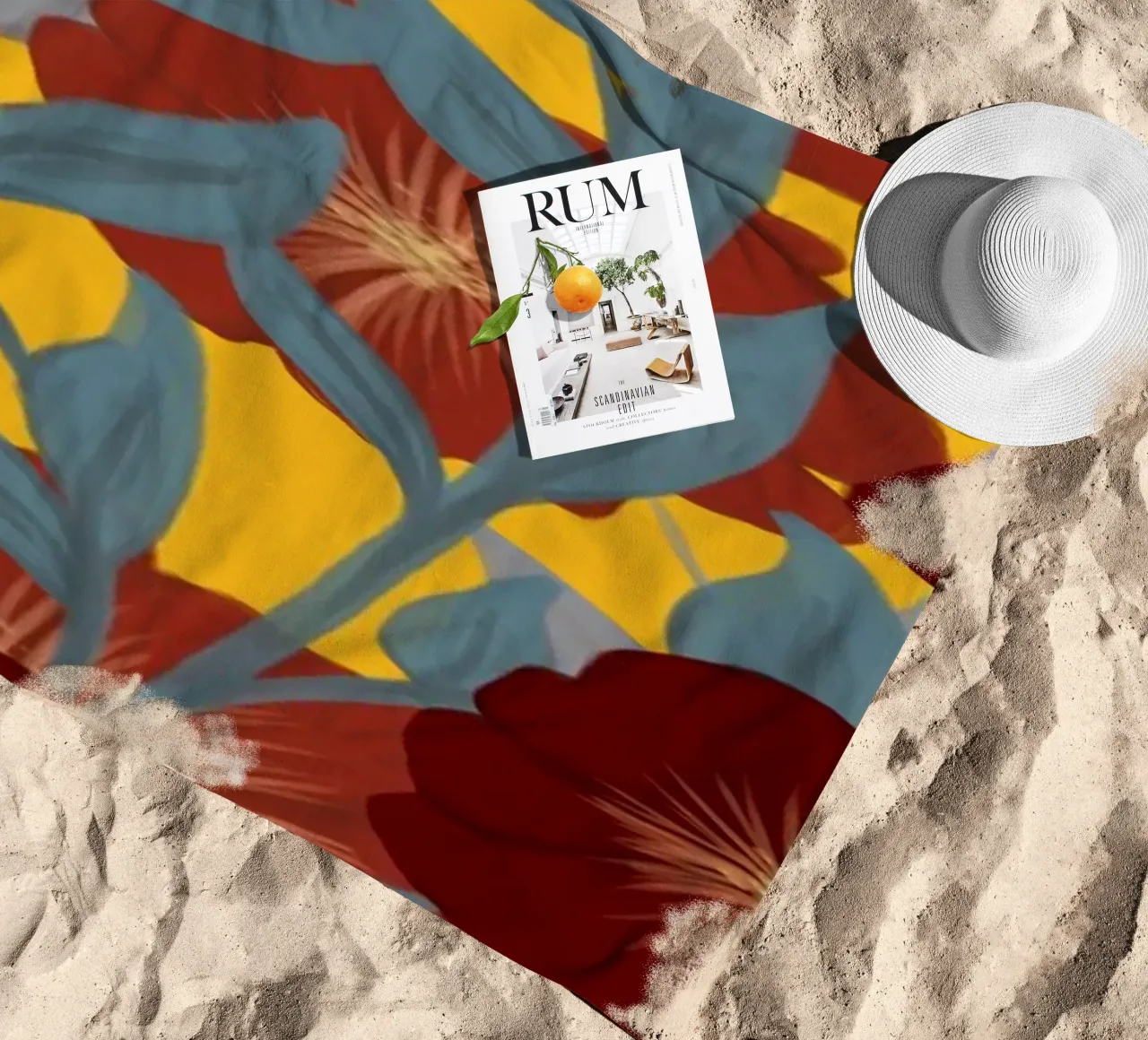 Bold Bloom beach towel by DesigndN