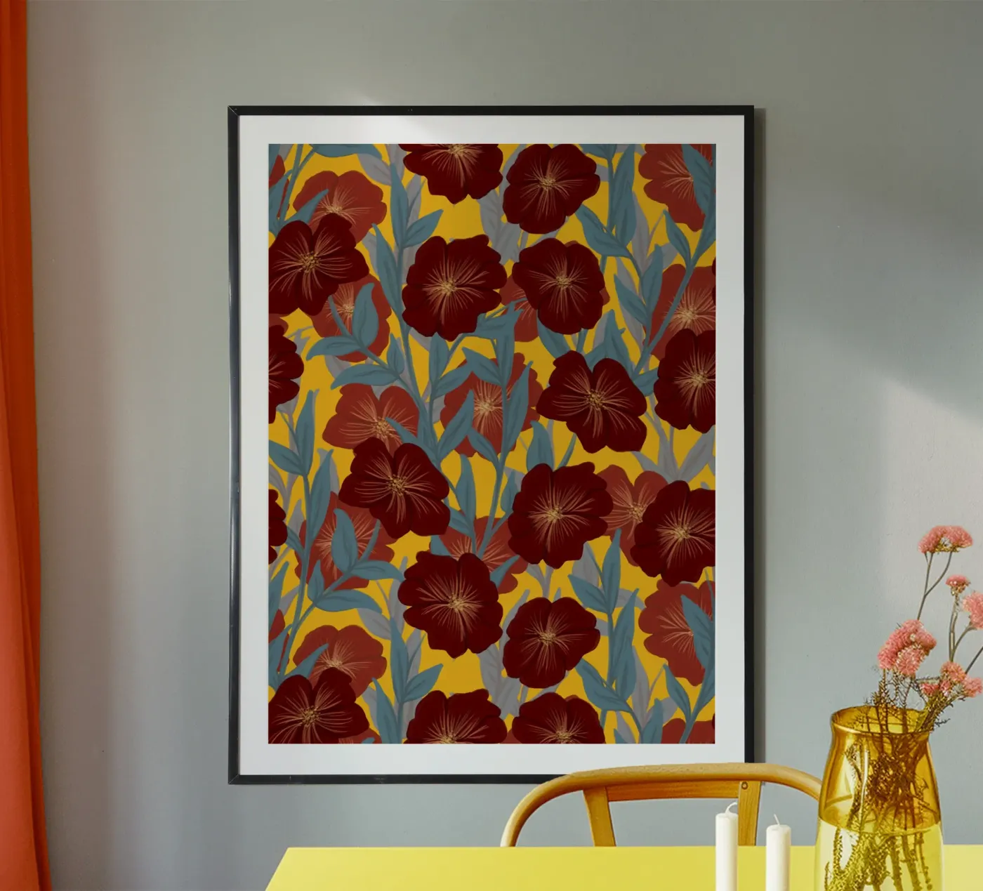 Bold Bloom poster van DesigndN