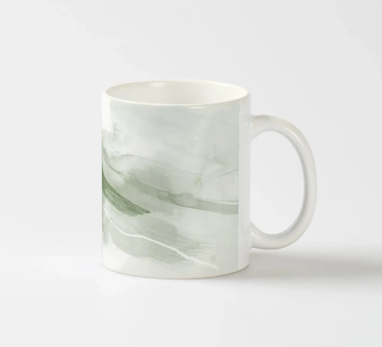 Coups de pinceau tons verts 3 mug en céramique de NouveauPrints