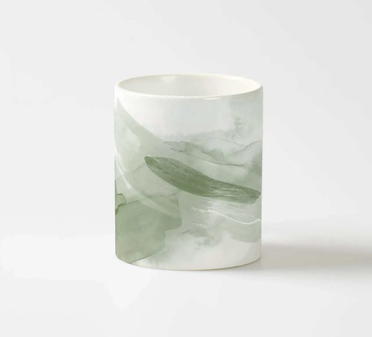 Coups de pinceau tons verts 3 mug en céramique de NouveauPrints