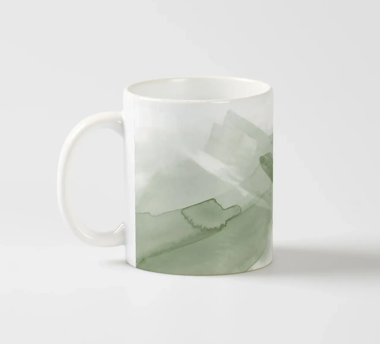 Coups de pinceau tons verts 3 mug en céramique de NouveauPrints