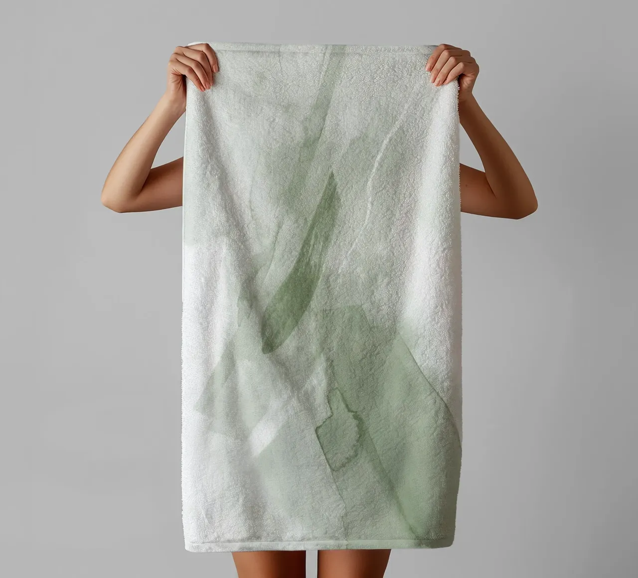 Pennellate di verde 3 asciugamano da bagno da NouveauPrints