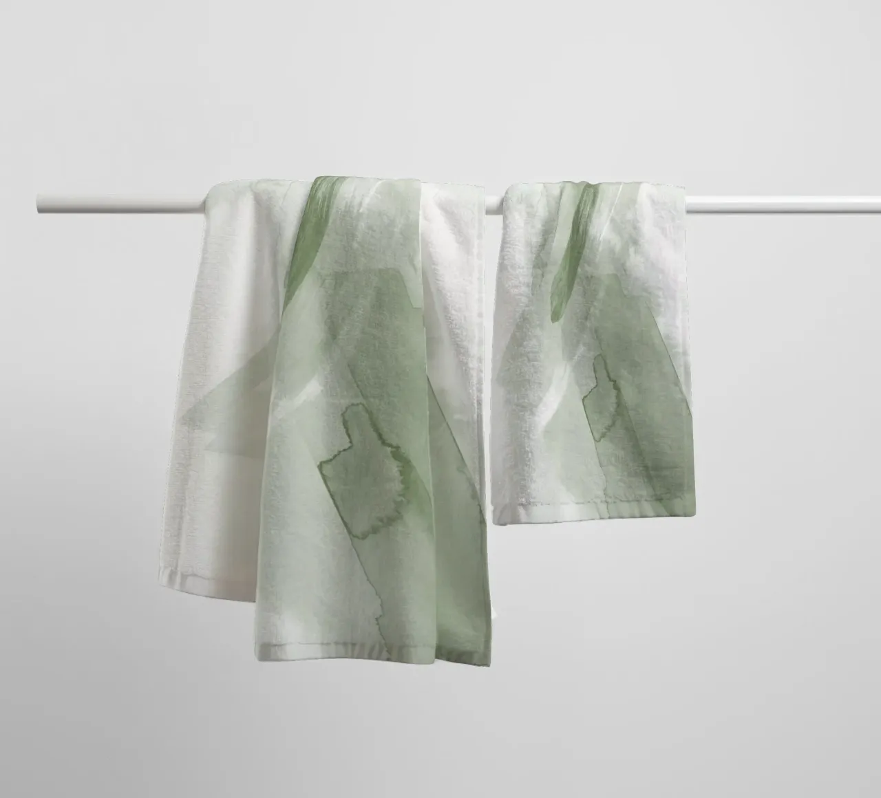 Pennellate di verde 3 asciugamano da bagno da NouveauPrints