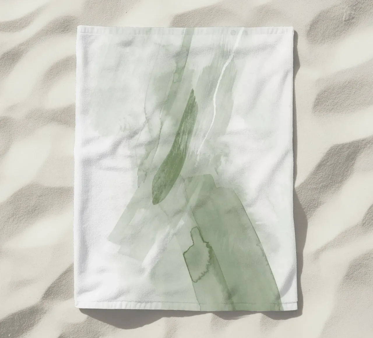 Pennellate di verde 3 telo mare da NouveauPrints