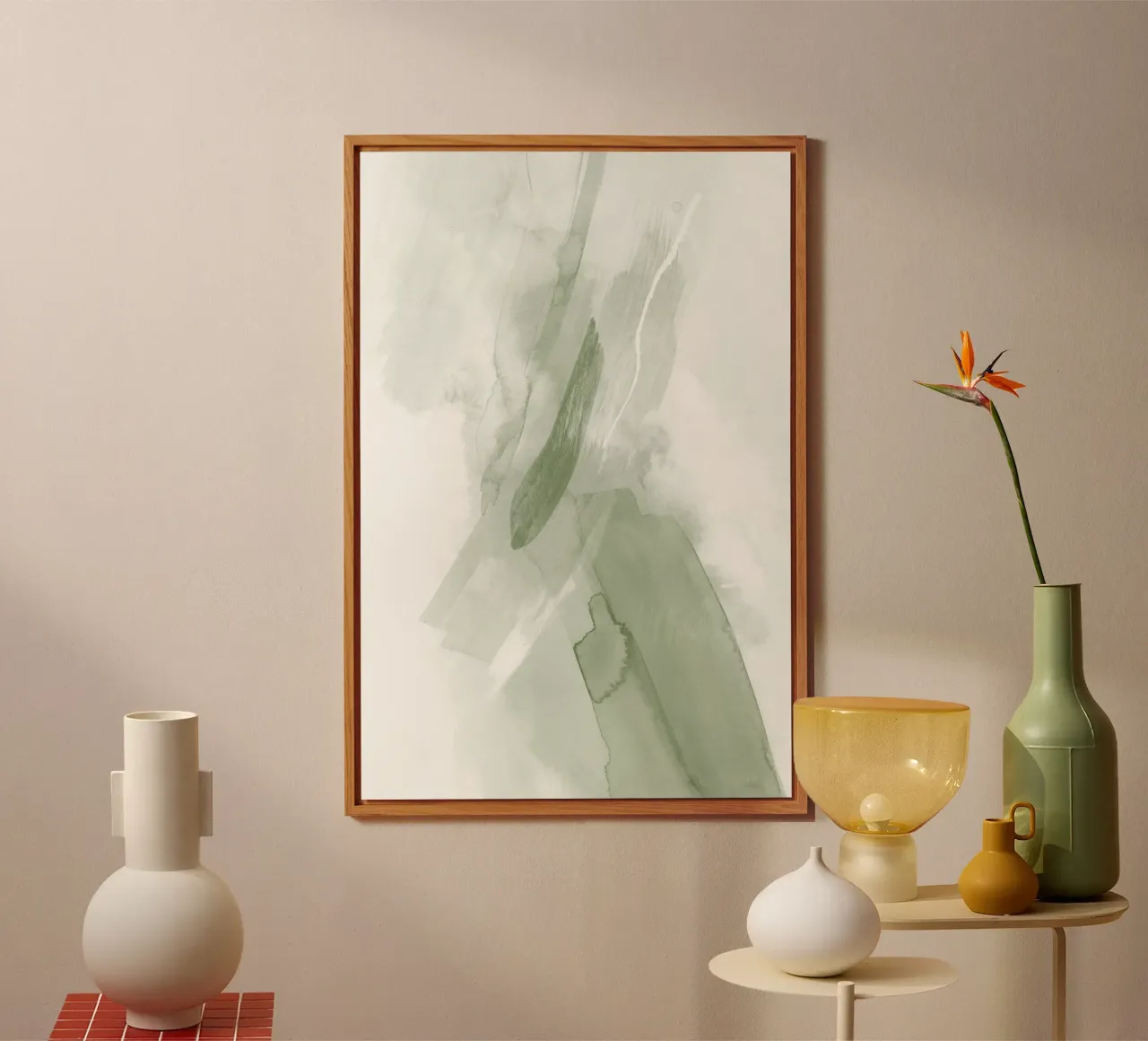 Pennellate di verde 3 alluminio dibond da NouveauPrints