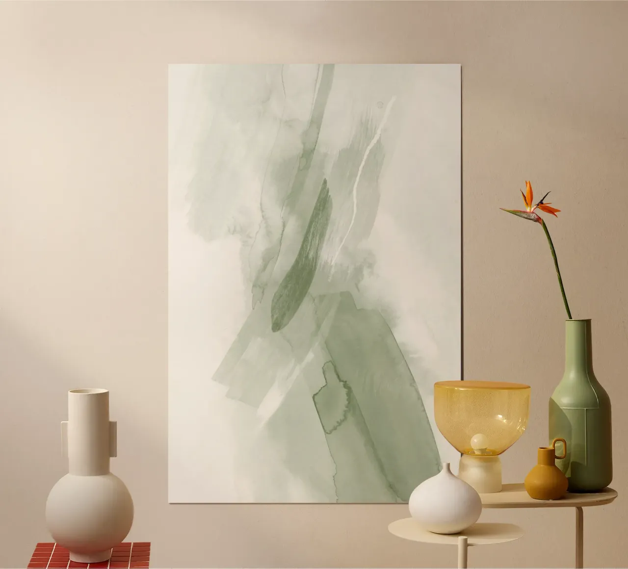 Pennellate di verde 3 carta hahnemühle da NouveauPrints