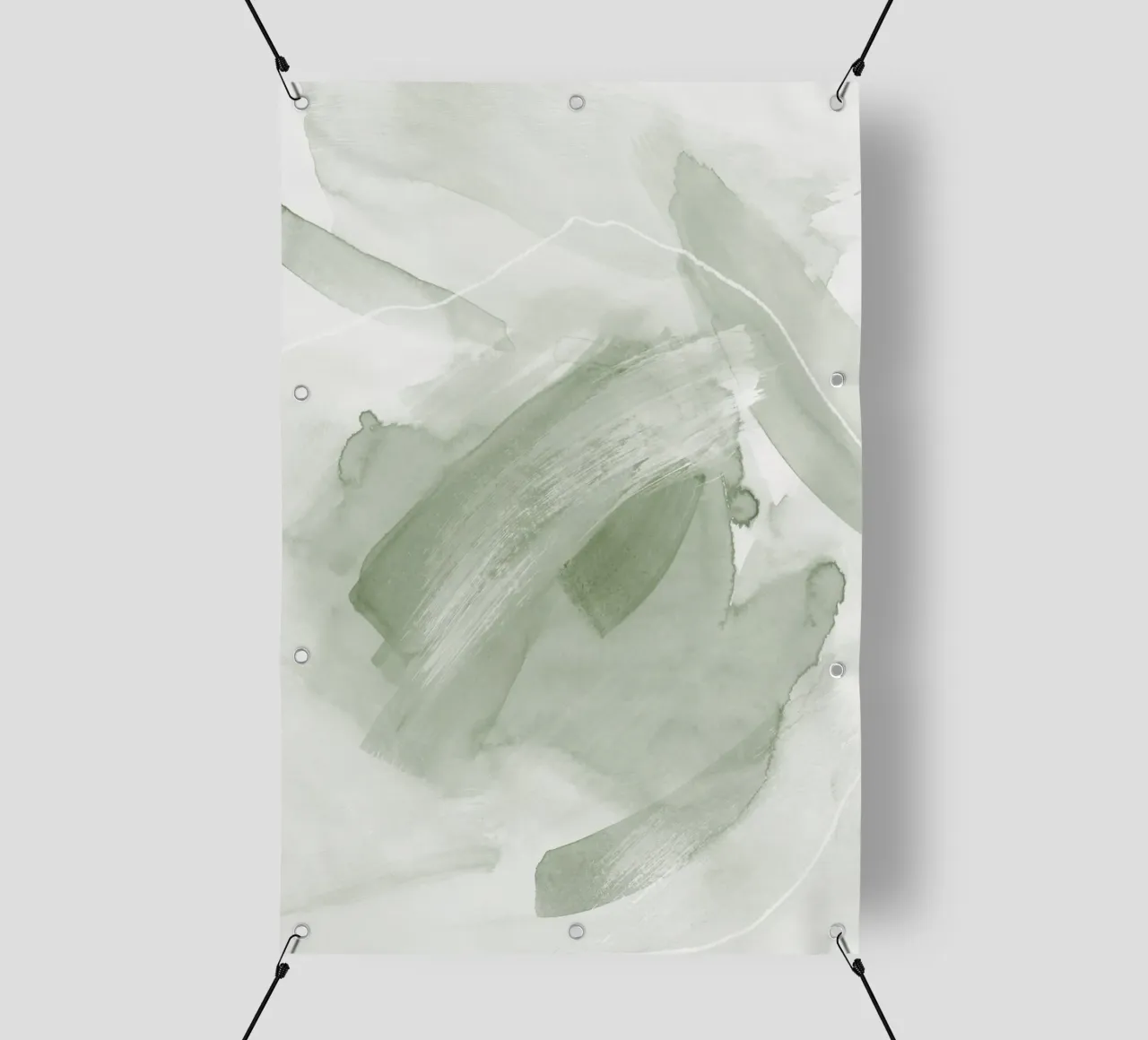 Pennellate di verde 2 telo in pvc da NouveauPrints