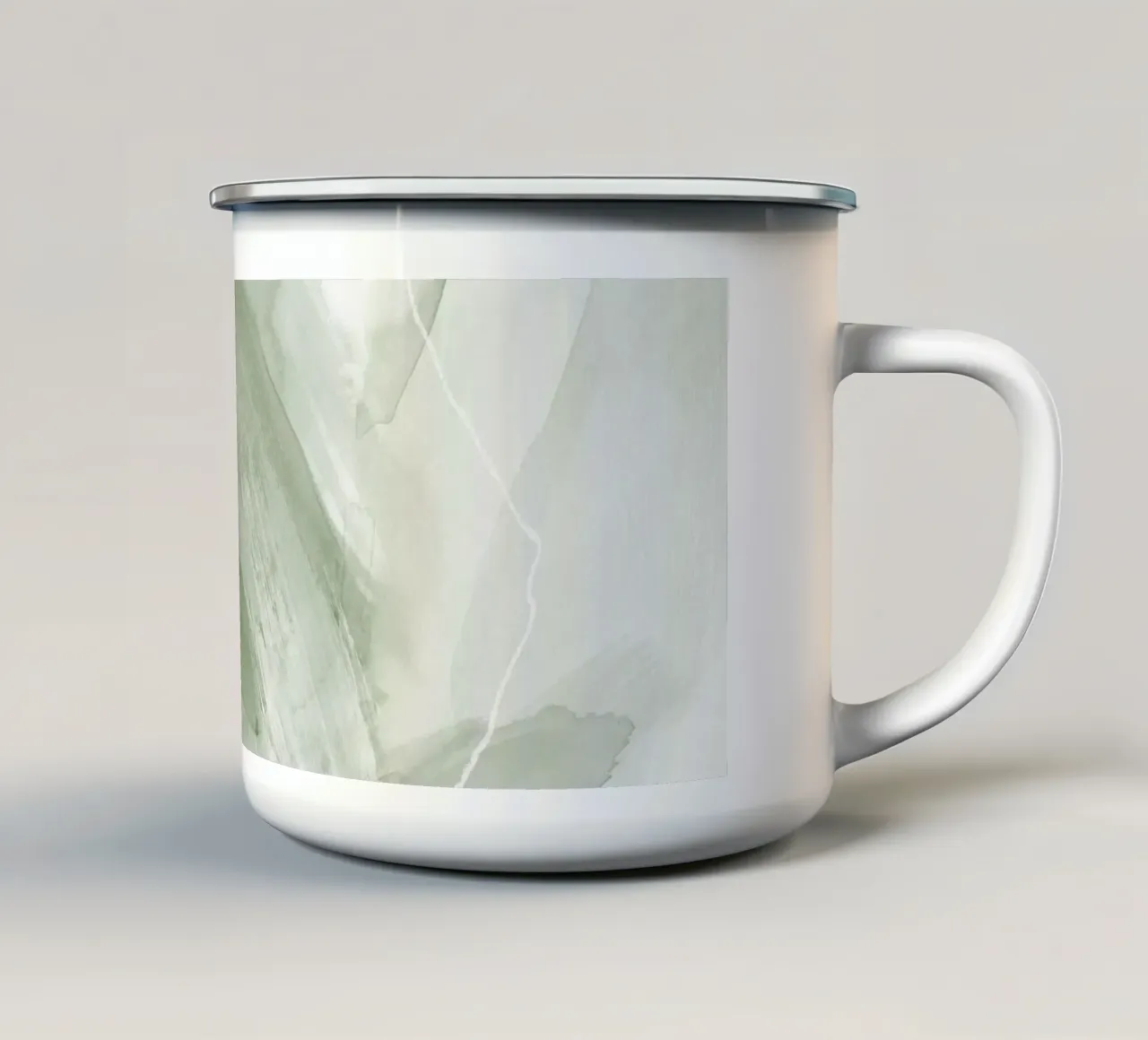 Pinceladas tonos verdes 2 taza de esmalte de NouveauPrints