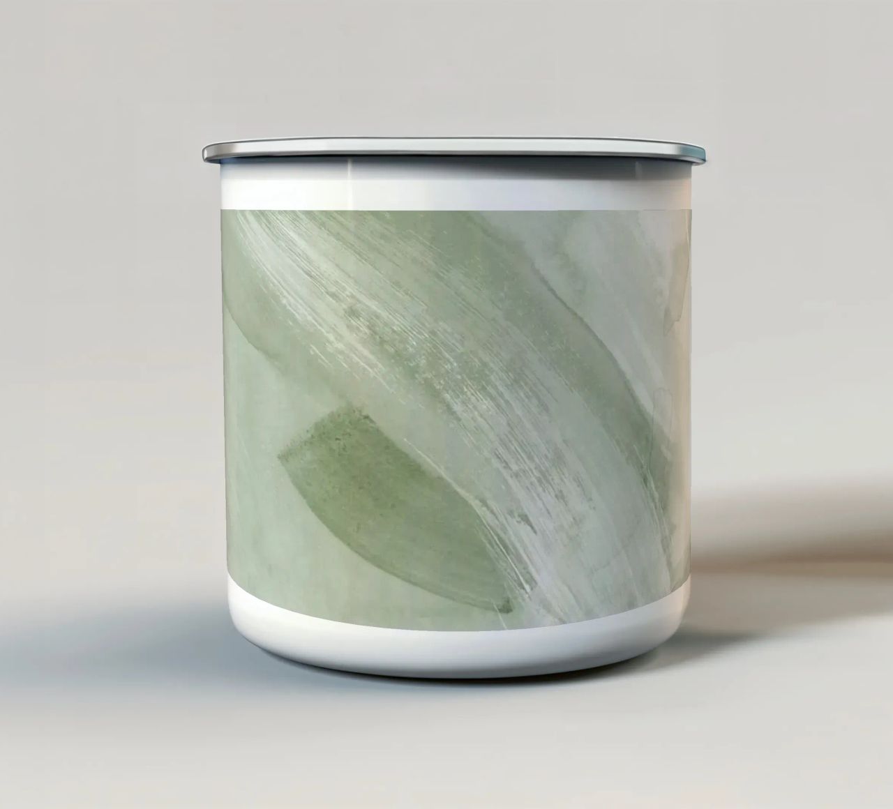Pennellate di verde 2 tazza in smalto da NouveauPrints