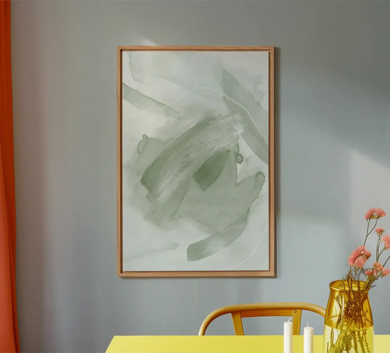 Pennellate di verde 2 alluminio dibond da NouveauPrints