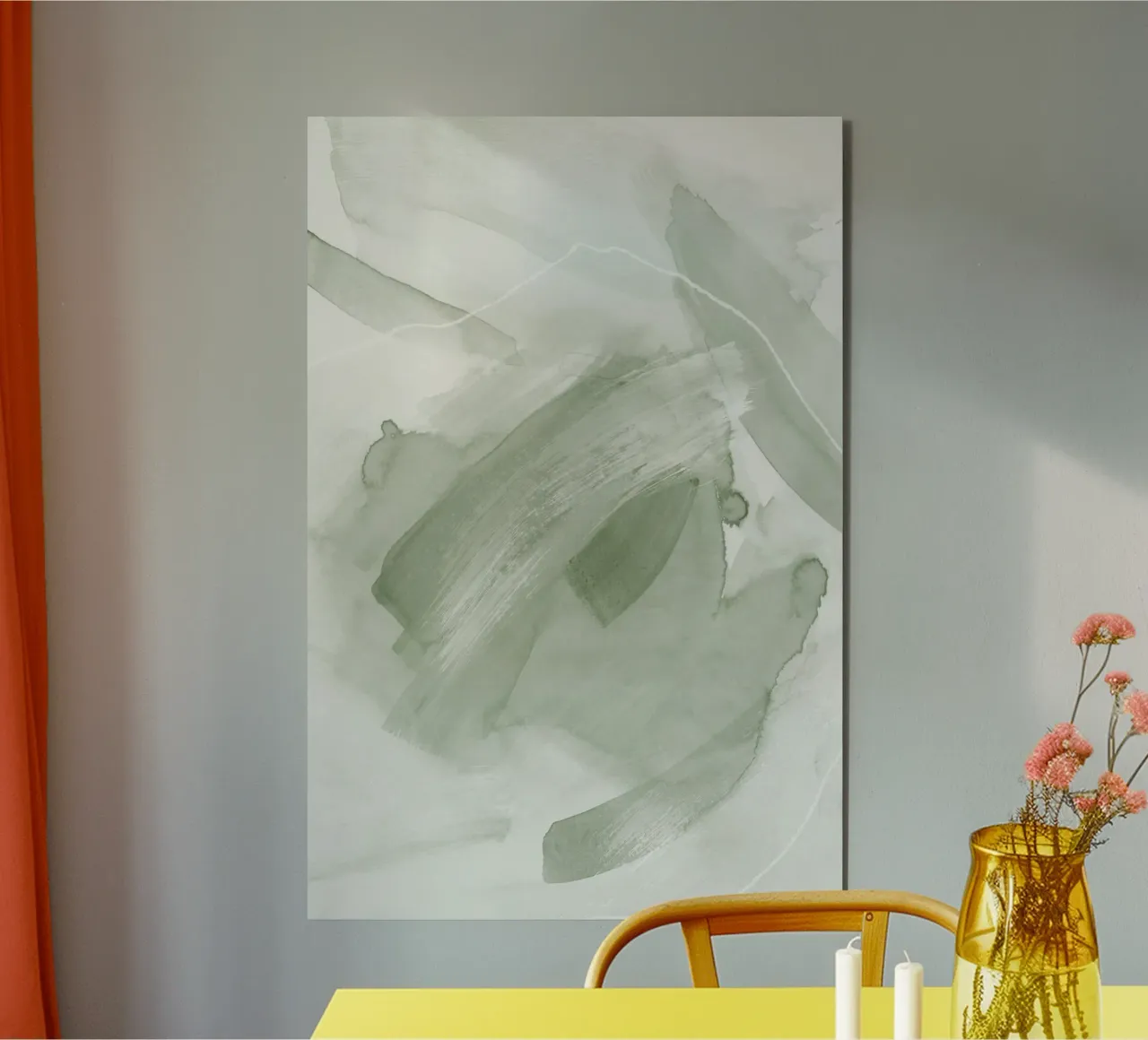 Pennellate di verde 2 alluminio dibond da NouveauPrints