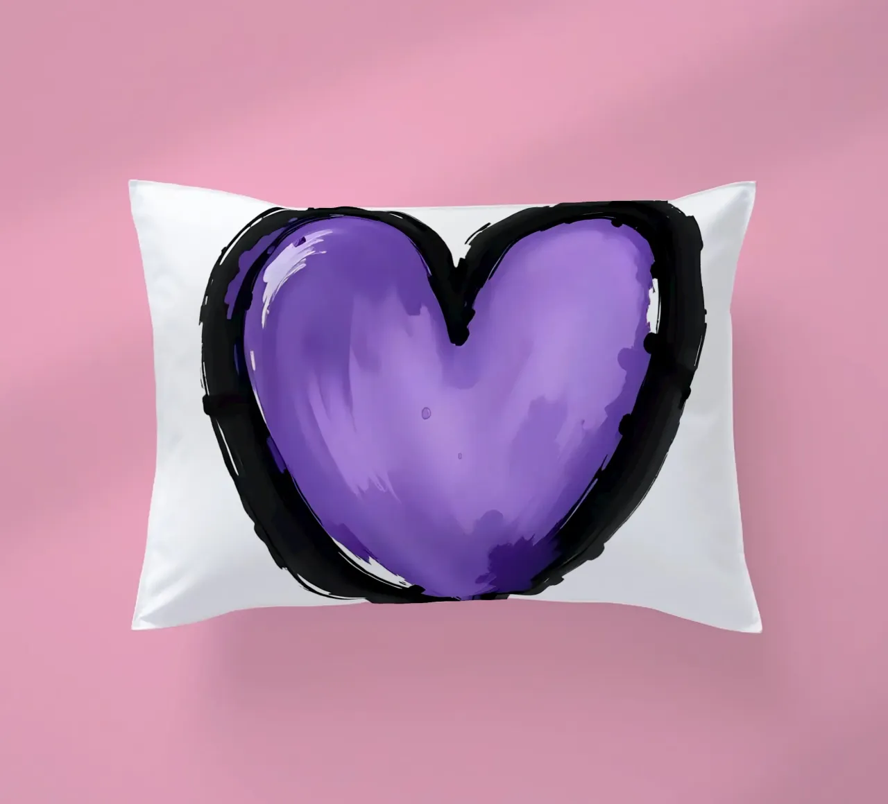 cuore_nero_viola_2a cuscino da Pink- und LoveArt by LK