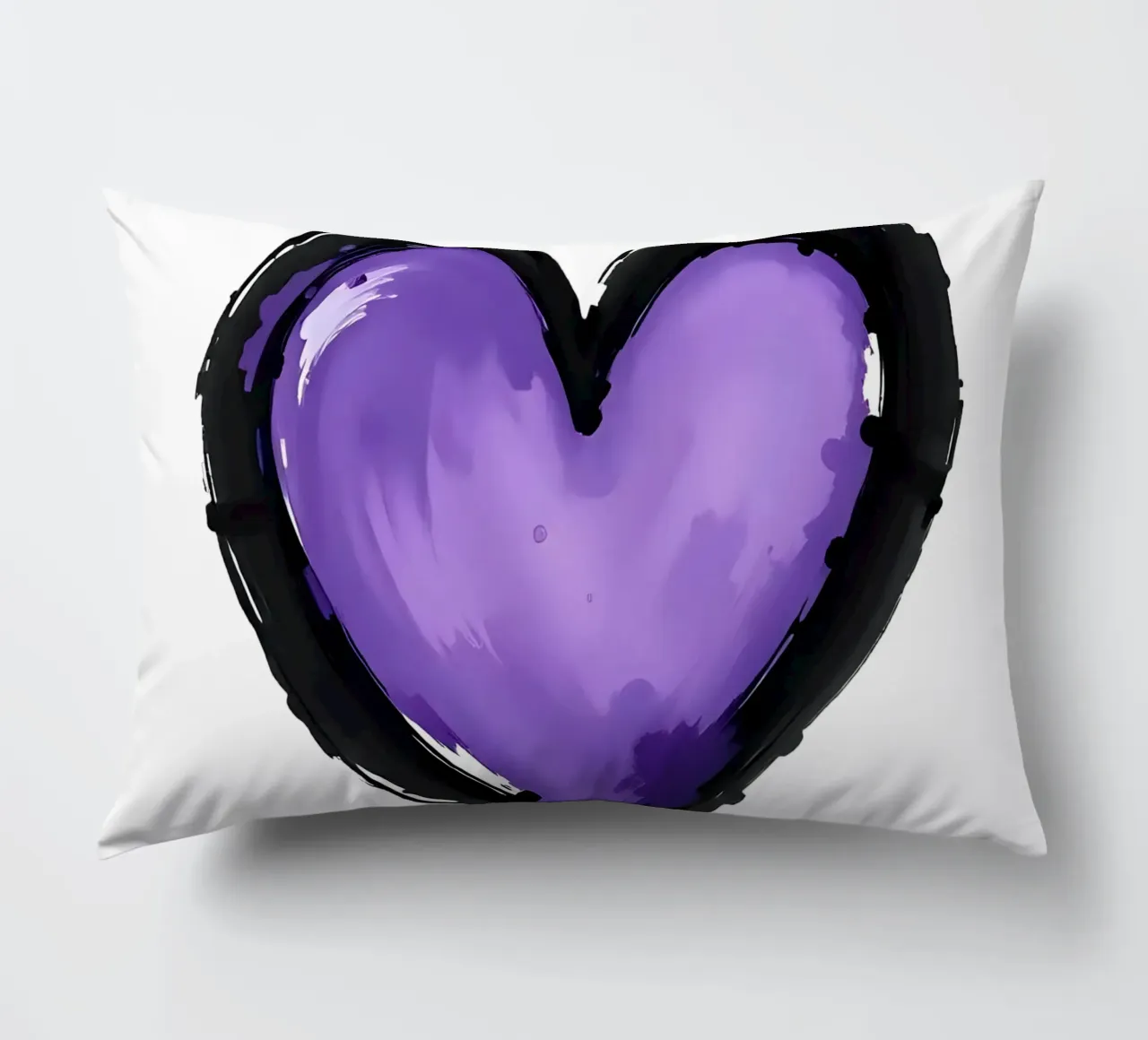 cuore_nero_viola_2a cuscino da Pink- und LoveArt by LK