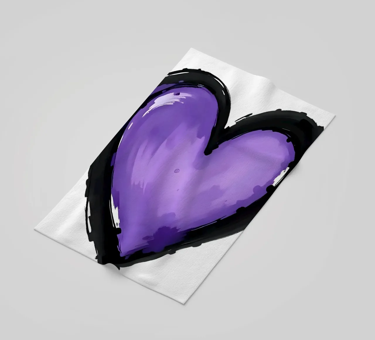 cuore_nero_viola_2a telo mare da Pink- und LoveArt by LK