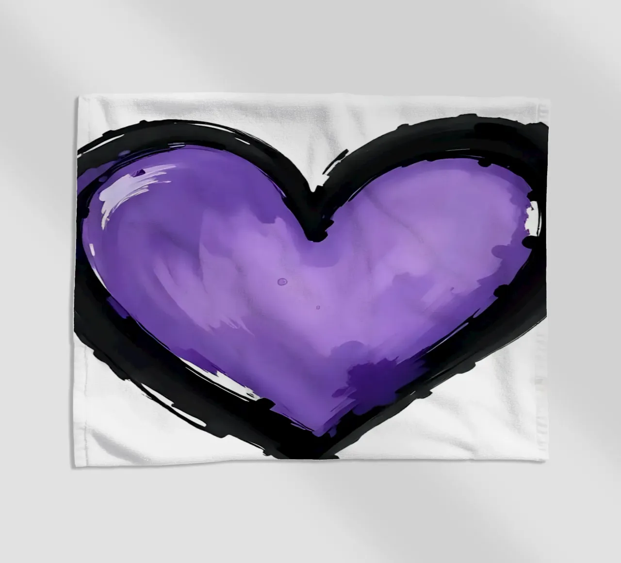 cuore_nero_viola_2a telo mare da Pink- und LoveArt by LK