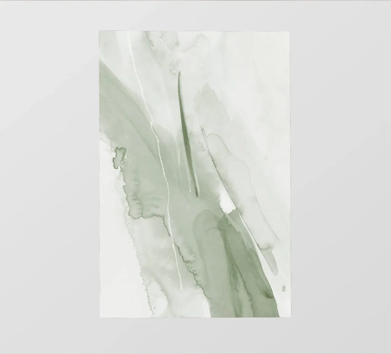 Coups de pinceau tons verts 1 papier peint photo de NouveauPrints