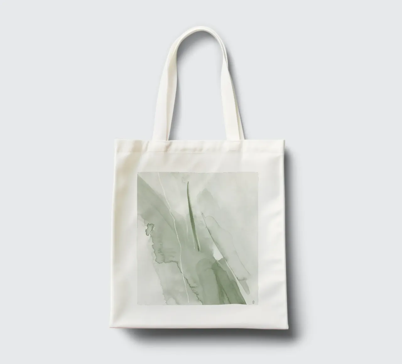 Pennellate di verde 1 borsa in juta da NouveauPrints