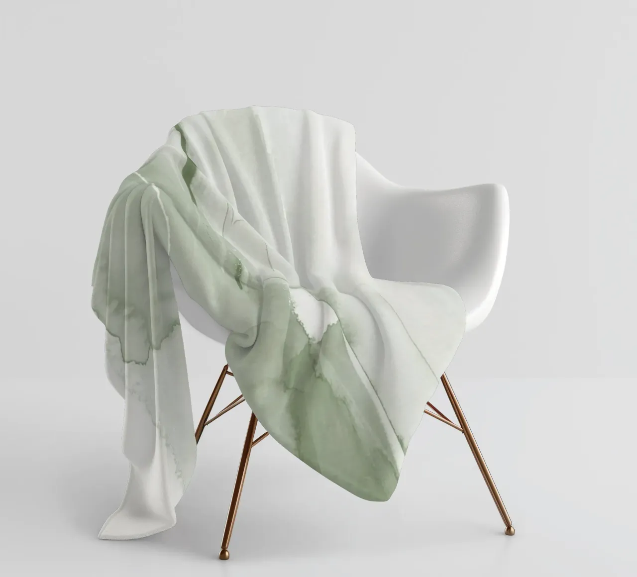 Pennellate di verde 1 coperta in pile da NouveauPrints