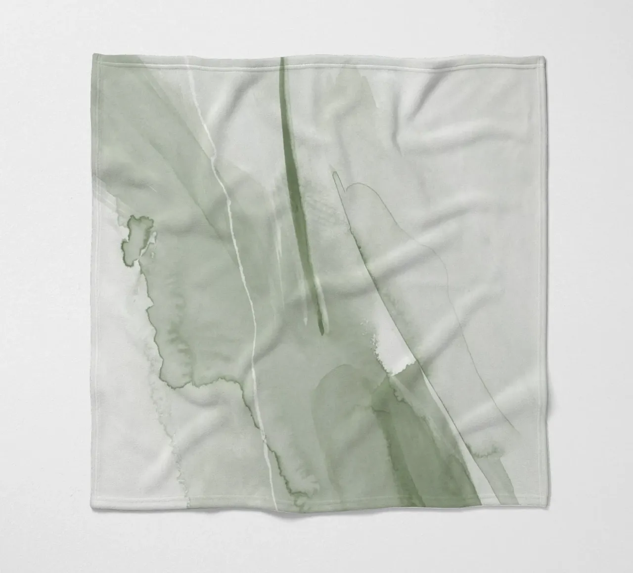 Pennellate di verde 1 coperta in pile da NouveauPrints
