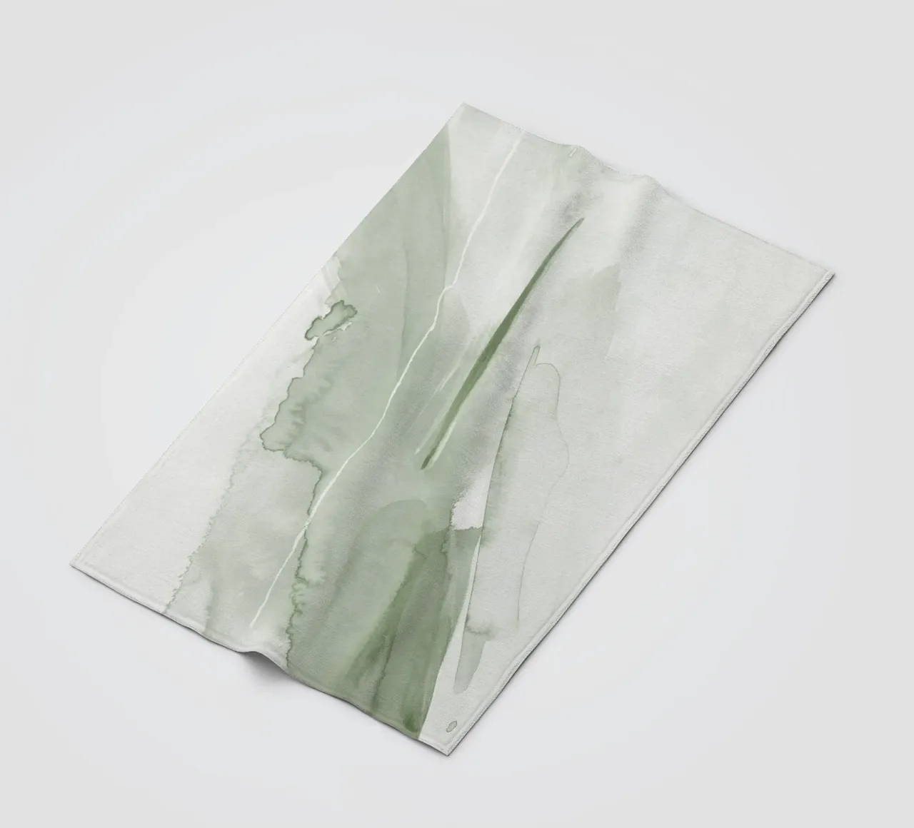 Pennellate di verde 1 coperta in pile da NouveauPrints