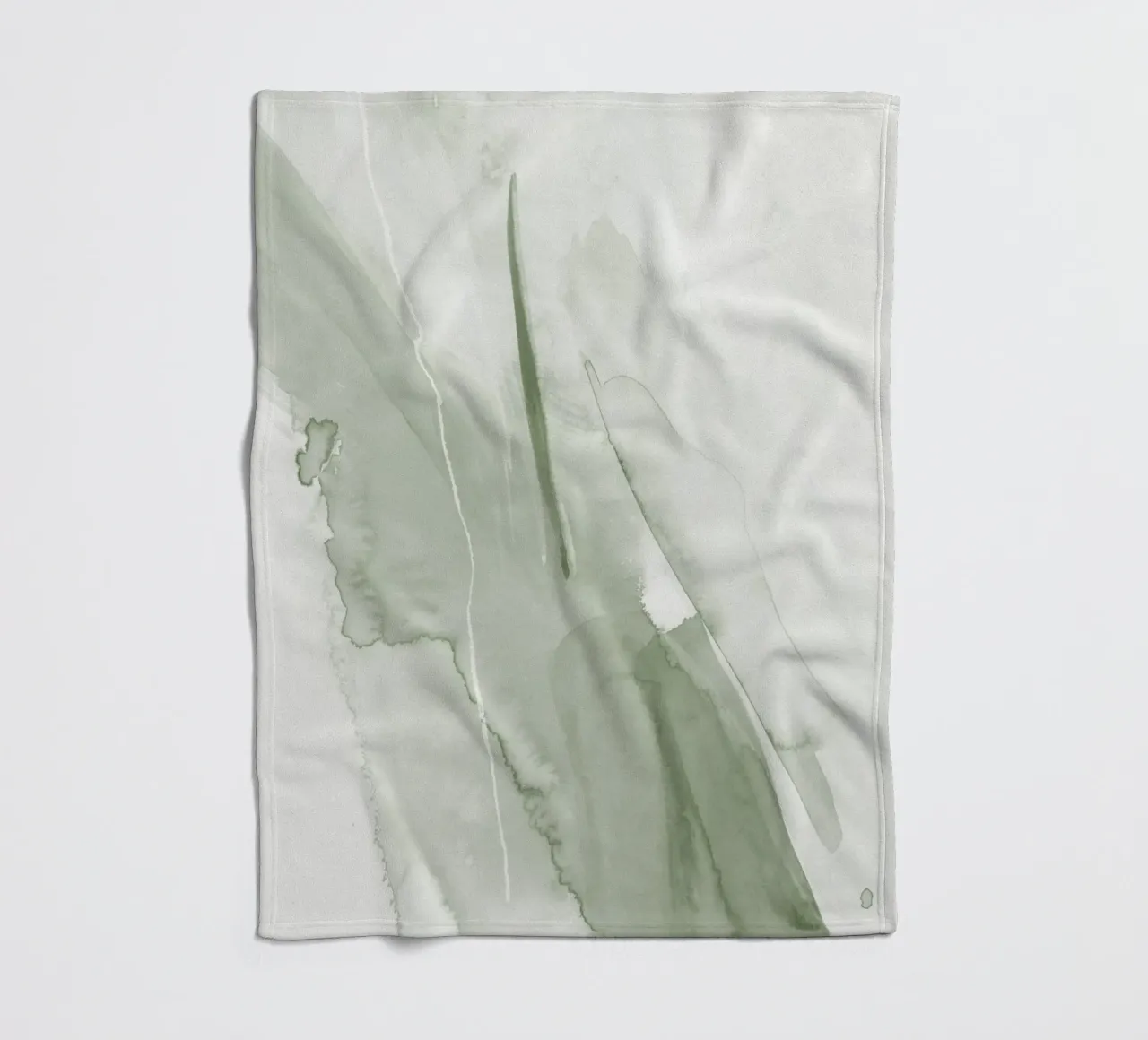 Pennellate di verde 1 coperta in pile da NouveauPrints