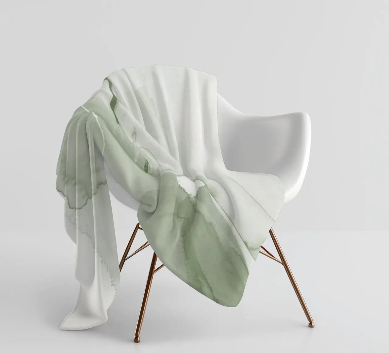 Pennellate di verde 1 coperta in pile da NouveauPrints
