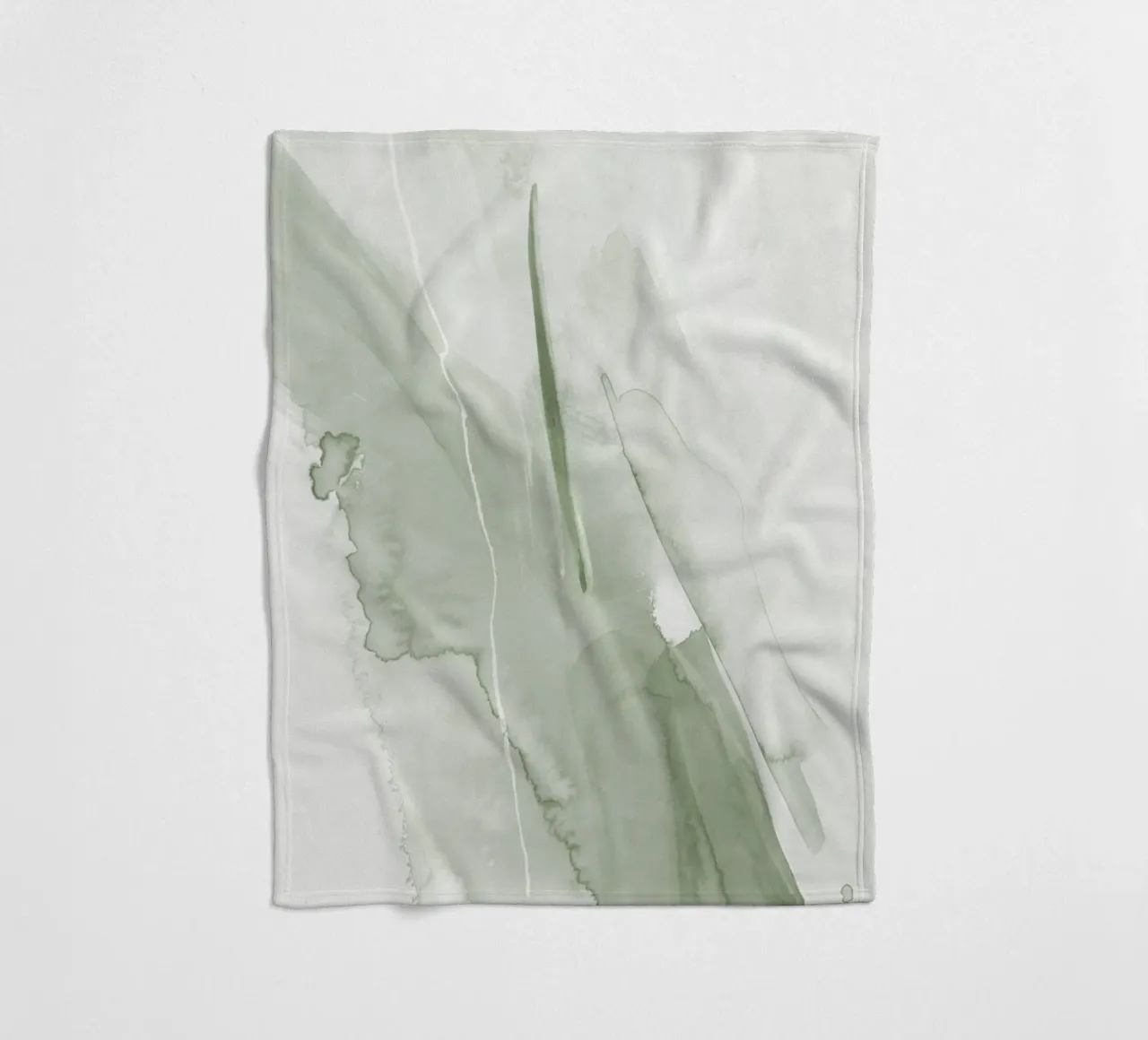 Pennellate di verde 1 coperta in pile da NouveauPrints