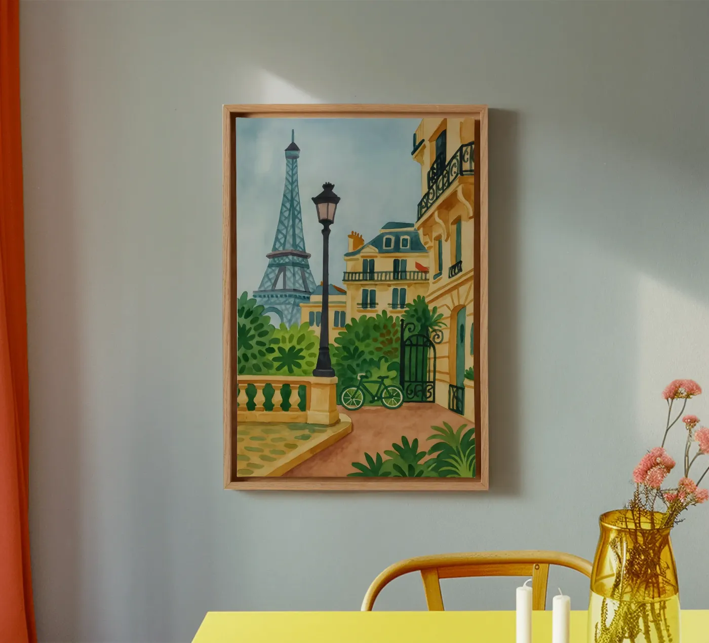 Paris Eiffel Tower canvas by Aquarevo
