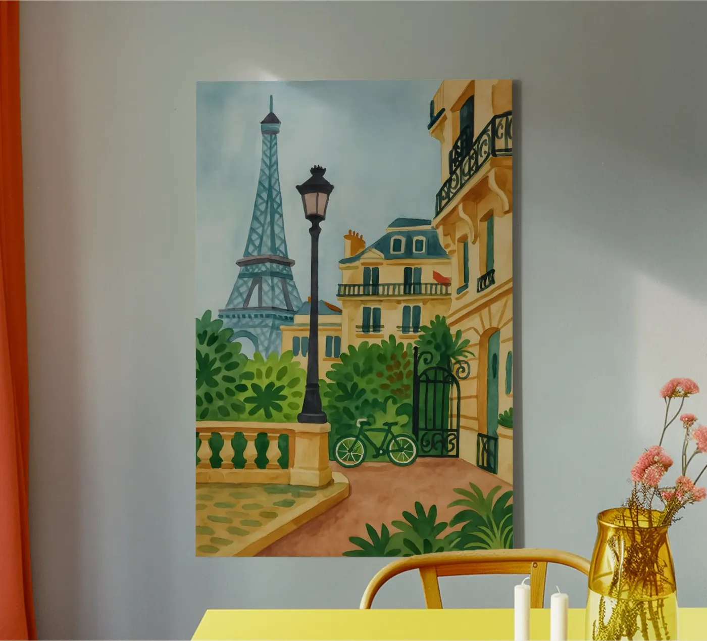 Paris Eiffel Tower canvas by Aquarevo