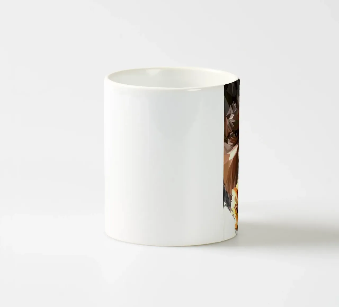 Man eat burger tazza in ceramica da Low poly art