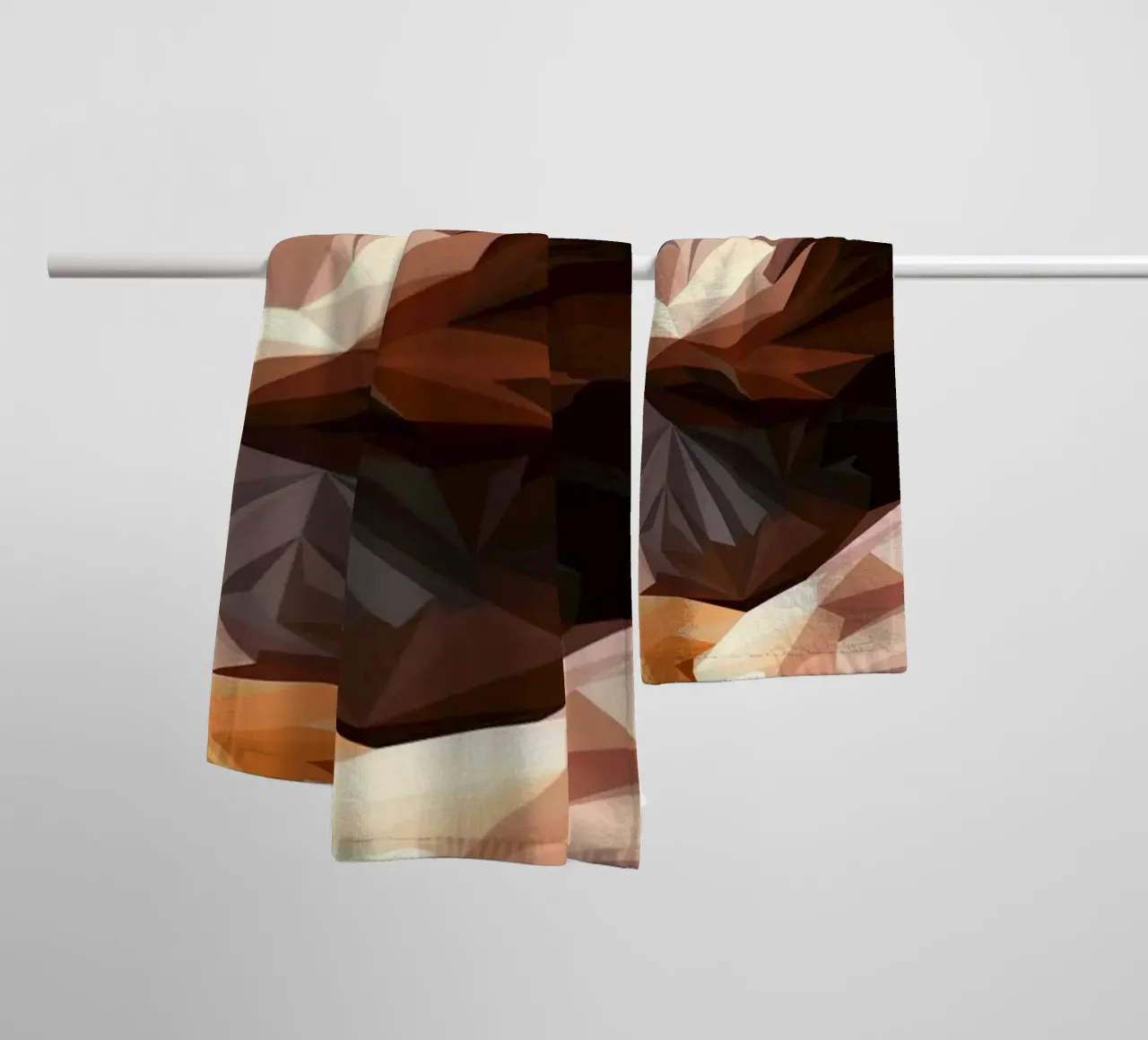 Man eat burger asciugamano da bagno da Low poly art