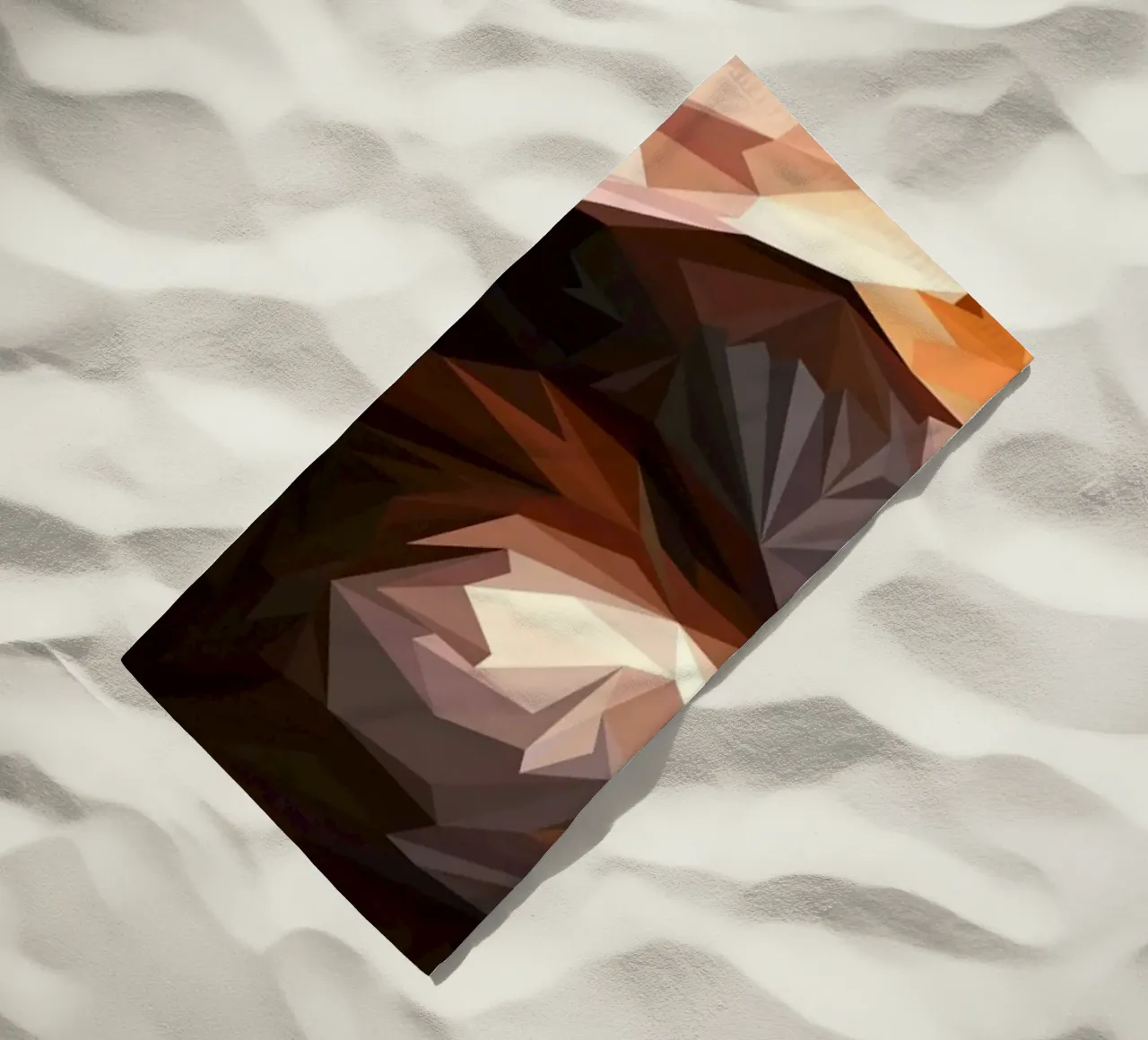 Man eat burger telo mare da Low poly art