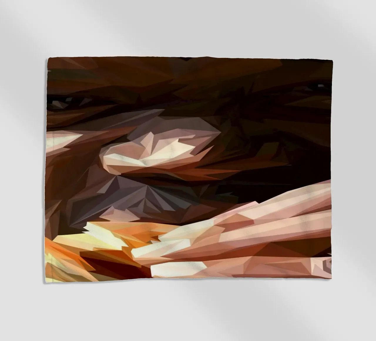 Man eat burger telo mare da Low poly art